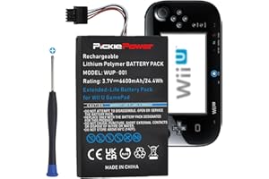 Pickle Power 6600mAh Wii U Gamepad Battery, Rechargeable Wii U Battery Replacement for Nintendo Wii U Gamepad WUP-010 WUP-012