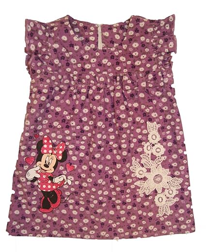 Super Süsses Minnie Mouse für Mädchen Baby Cord Baumwoll Kleid in 68 74 80 86 92 von Disney erstklassige Qualität, in Rosa od