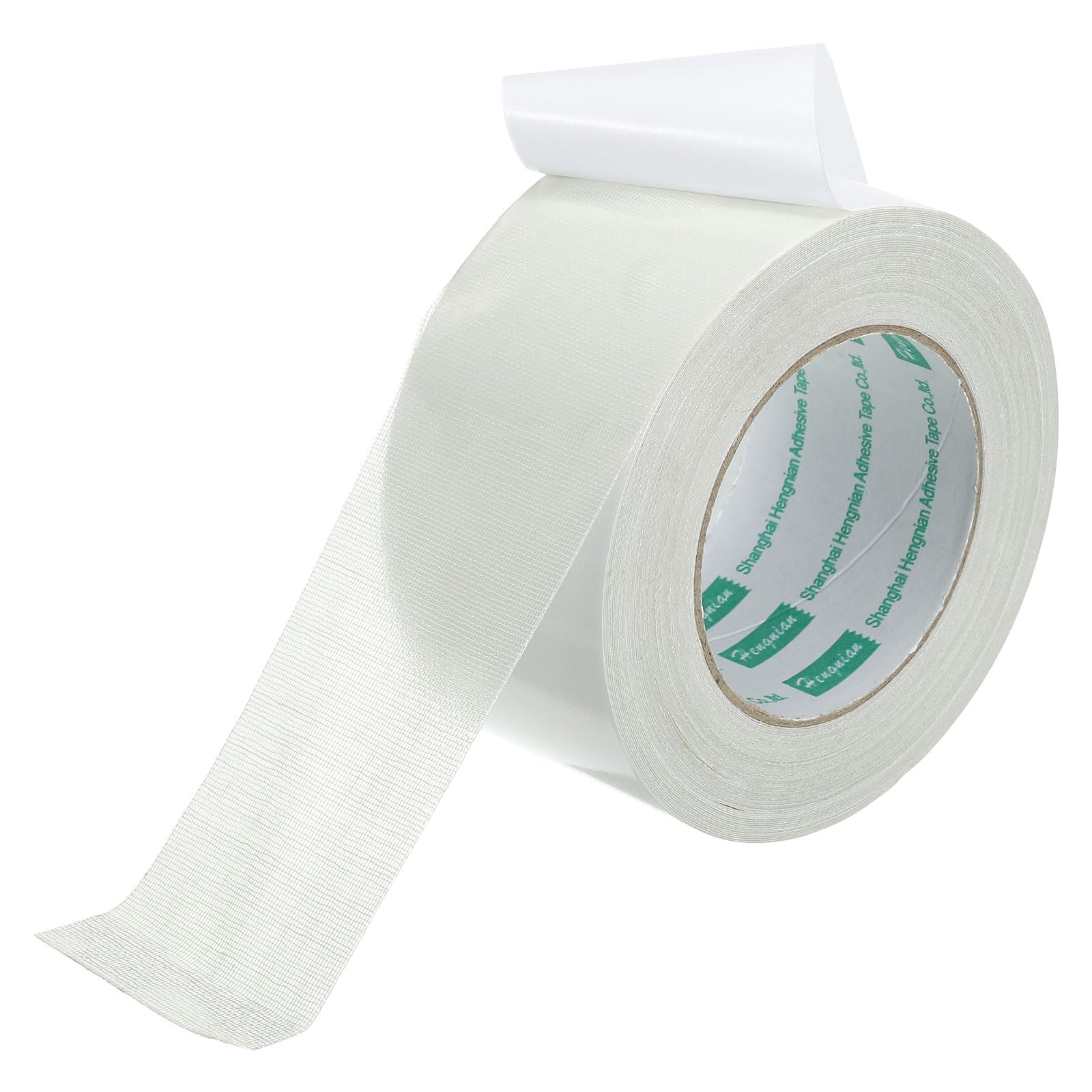 PATIKIL 2.3" x65.6 Ft(20m) Double Sided Fabric Tape, 1Roll Super Sticky Clear Tape Double Stick Carpet Tape High Stickiness Double Sided Tape Residue-Free for Clothes Carpets, White