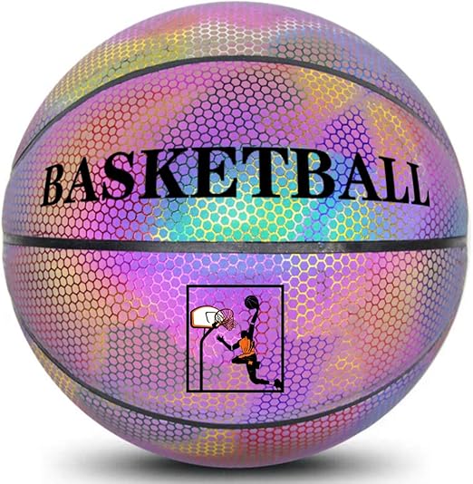 Xingouchen Glowing Reflective Basketball, Glow in The Dark