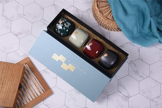 Juego de 4 tazas de té de cerámica de Miruike hechas a mano ...