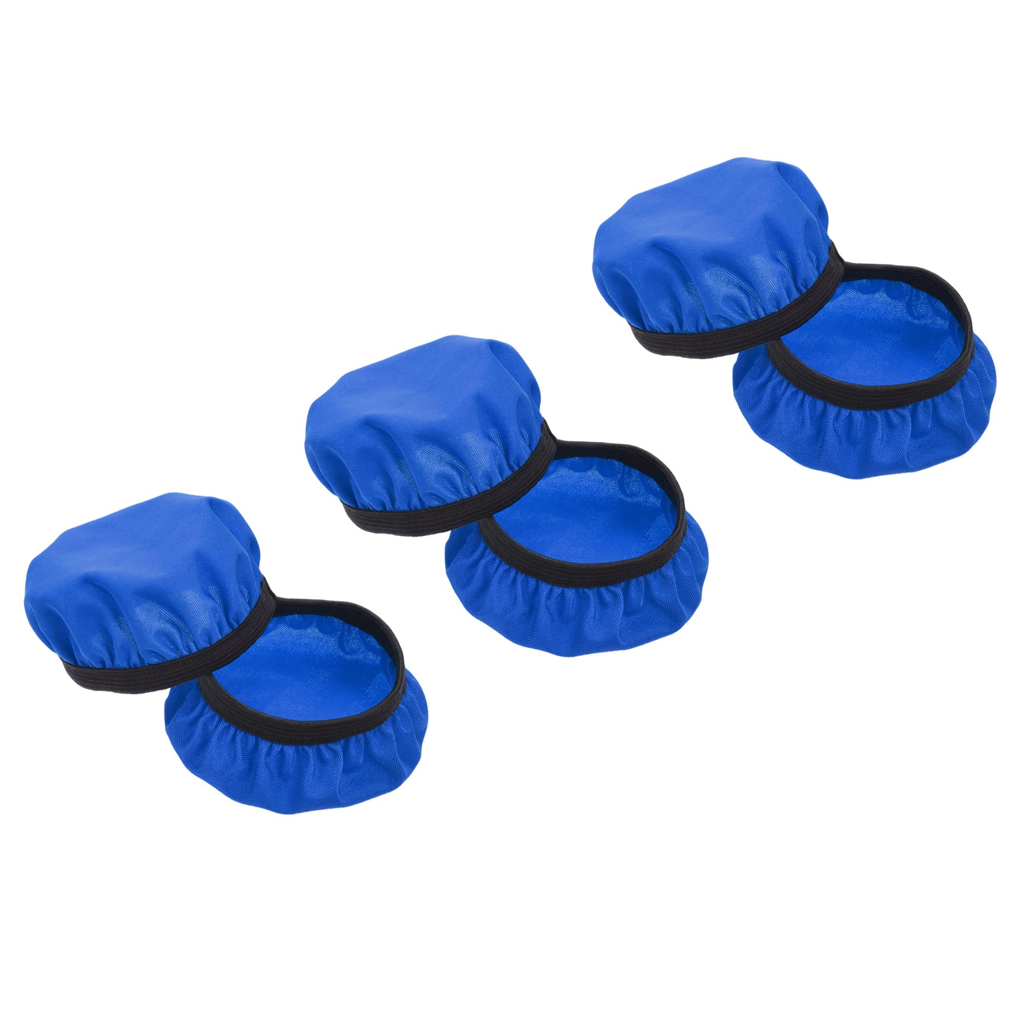 PATIKIL Blue Flexible Fabric Washable Headphone Covers, Fits 2.36-3.54 Inch, 3 Pairs Stretchable Fabric Earphone Protectors for Most On-Ear Headphones