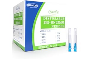 Atsuhut Disposable needles (23G-1Inch-50Pack)