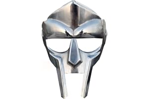 THE ANTIQUE HOUSE MF Doom Gladiator Mask, Mad-Villain, 18G Mild, Steel, Face Armour, Medieval Hand-Forged, Roman, Armor, Doom, Mask Halloween