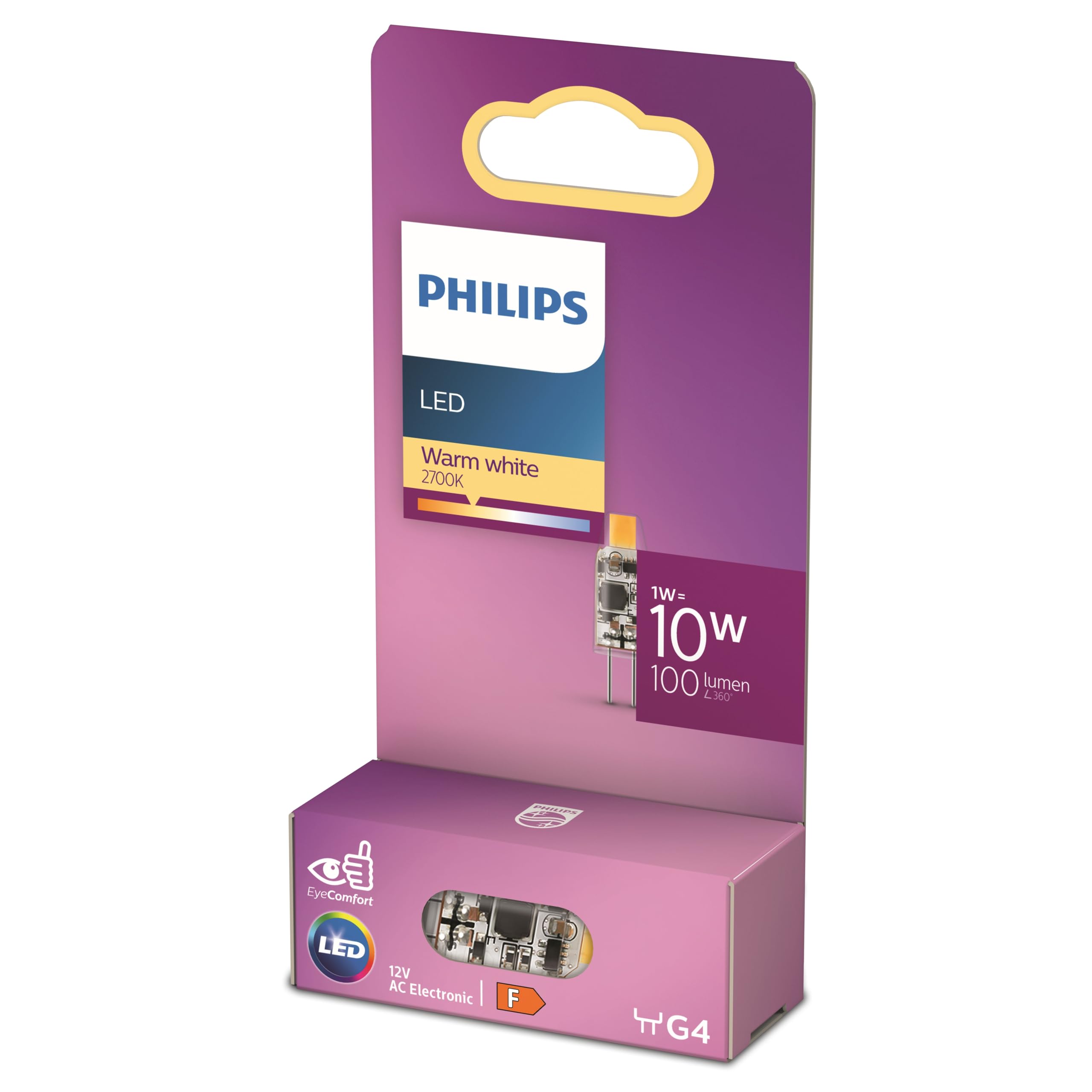 Philips LED Capsule 10W Capsule G4 2700 100lm 15000