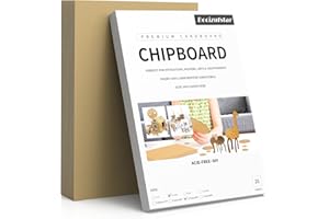 BOCIZUFSTAR Chipboard Sheets 8.5" x 11" - 25 sheets, 50PT Thick for Book Binding, Scrapbooking, Art Projects, and Packaging