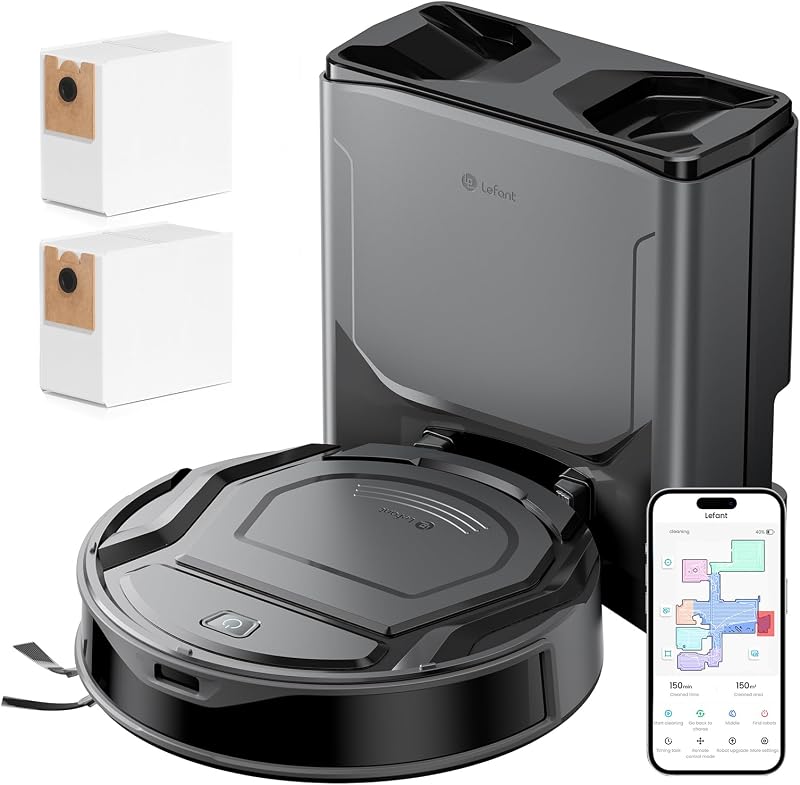 M210 PLUS Robot Aspirapolvere con Mappatura, Ultrasottile 8cm,6000Pa