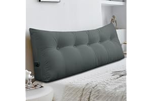 Shuyeon Wedge Pillow Headboard Triangular Bed Wedge Pillow for Headboard, Headboard Pillow Reading Pillow for Daybeds and Bunk Beds with Removable Velvet Cover