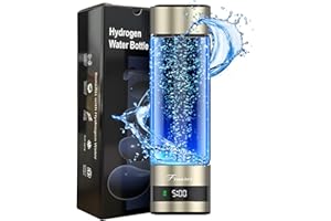 FRUAROS Hydrogen Water Bottle Generator – Portable Hydrogen Water Machine, Up to 6000 PPB | SPE/PEM Certified H₂ Tech | Hydrogen-Rich Water for Energy & Hydration | Healthy Gift for Family & Friends (Gold)