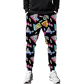 WXUEH Fashion 80s Style Jogger Sweatpants Mens Funny Joggers Pants Casual Track Pants 90s Outfit for Men Sports Athletic