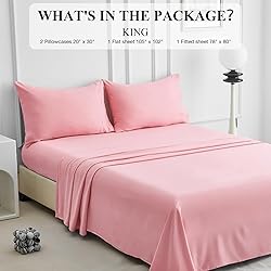 King Sheet Set - Soft Bed Sheets for King Size