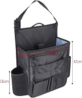 Luxja Car Seat Storage Organiser Front Back Car Seat Organizer Black view 7