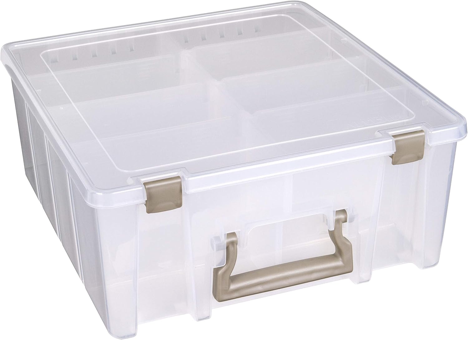 ArtBin 6990Ab Super Satchel Double Deep Box with Removable Dividers, Translucent Clear - Image 3