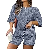 Ritera Womens Plus Size 2 Piece Outfits Summer Short Sets Lounge Set Tops & Shorts Track Suit Matching Set XL-5XL