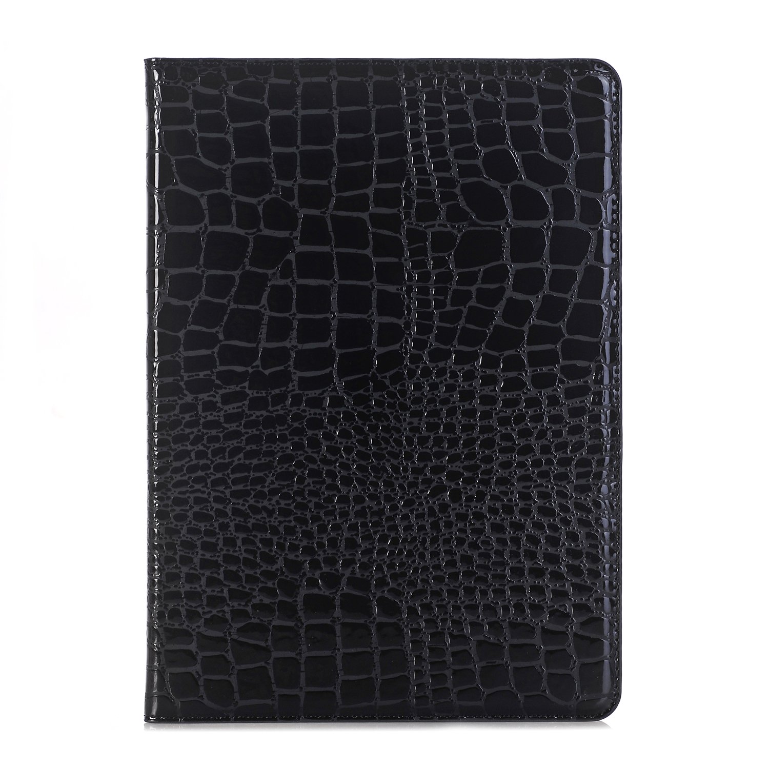 DMaos for iPad 6th 5th 2018 2017 Case for Women, iPad Air 2nd 1st Gen (9.7'') Case, Crocodile Reflector Leather Stand Folio Smart Cover, Auto Sleep/Wake - Black — image 1
