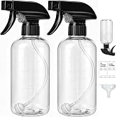 Spray Bottles 16 Oz 2-pack, 360&deg; Any-Angle Spraying, Mist &amp; Stream, Funnel | Professional Heavy-Duty Sprayer Bottles with Measurements &amp; Weighted Straw, Leak-proof for Cleaning Solutions, Planting, Hair