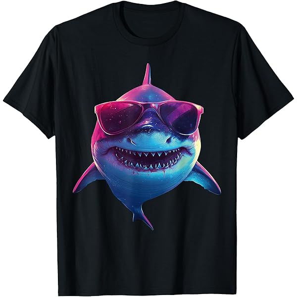 Amazon.com: Retro 80s Shark Clothes Shark Party Kids Women Men