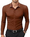Lion Nardo Stretch Mens Dress Shirts Long Sleeve