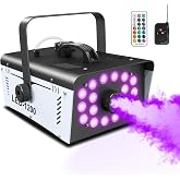 Fog Machine Halloween Outdoor 1200W with 18 LED Lights, Smoke Machine Fog | With Remote, Perfect for Party, Stage, Wedding, Indoor