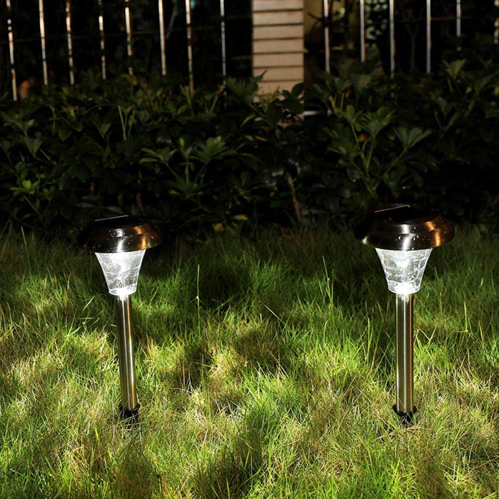 Solar Outdoor Courtyard Lawn lamp Home Waterproof Garden Plug Floor lamp-Stainless Steel Large White Light Solar Plug Light