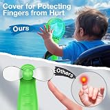 VersionTech Hand Held Fan Portable USB Rechargeable 3 Speeds Green view 6