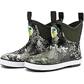 HISEA Kid's Deck Boots Waterproof Lightweight Ankle Rain Boots for Boys Girls Rubber Boots Non-slip Child Rain Shoes