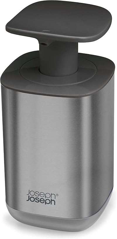 Joseph Joseph Hygienic Easy-Push Soap Dispenser Stainless Steel 12