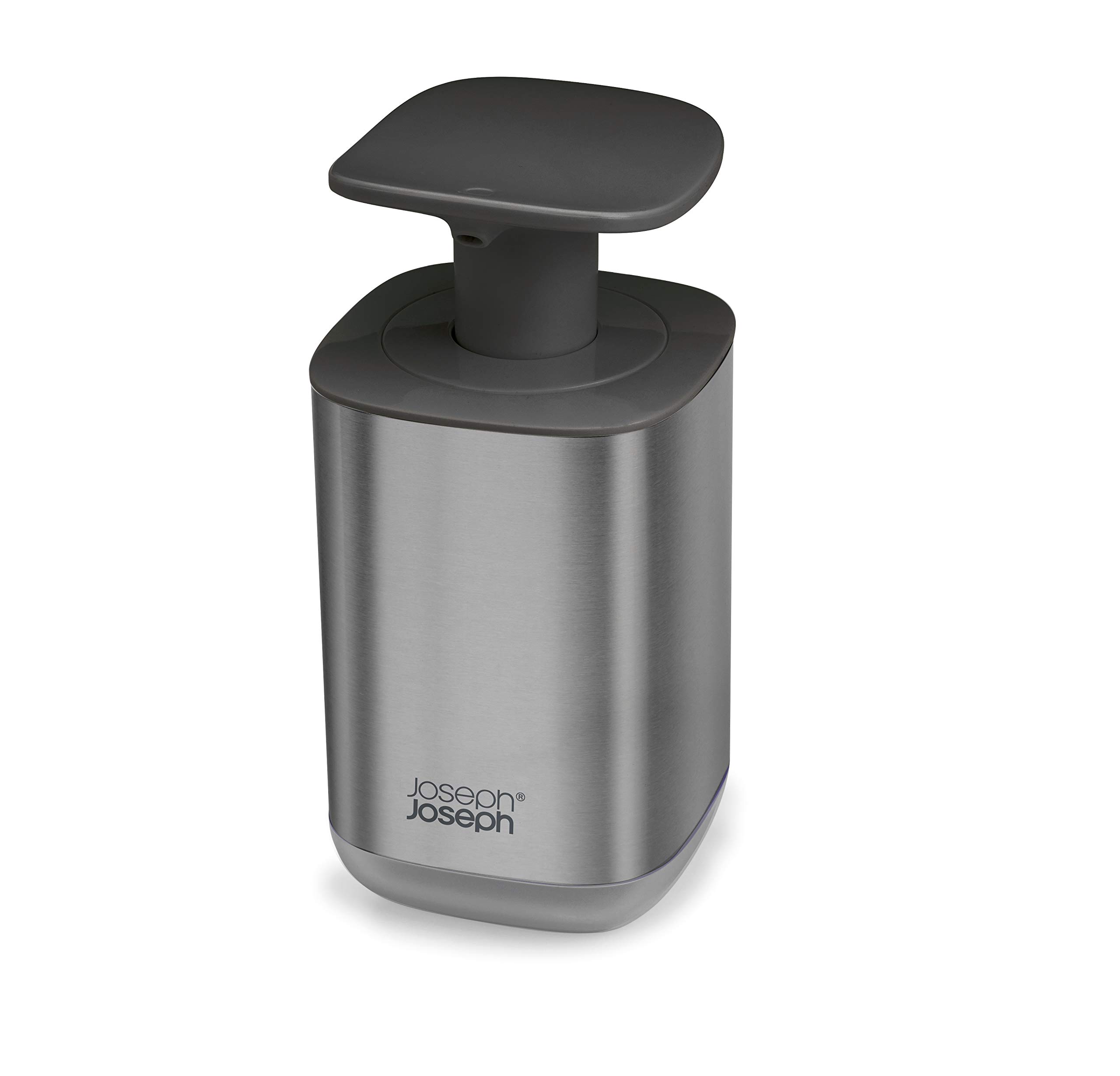 Joseph Joseph Hygienic Easy-Push Soap Dispenser with Wide Pump, Stainless Steel, 12