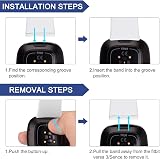[3 Pack] Vancle Soft Silicone Strap for Fitbit Versa 3/4 Sense 2 Small view 2