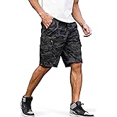 MRTOGENT Mens Cargo Shorts with Multi-Pockets | Elastic Waist Cotton Relaxed Fit | 2026 Casual Hiking Fishing Work
