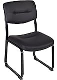 Regency Crusoe Leather Guest Chair, Black