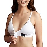 Front Closure Bras for Women No Underwire with Touch Fasteners - Adaptive Post Surgery Bra Seamless Comfort