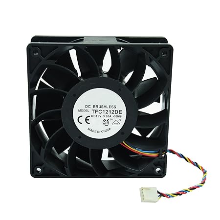 HIGHFINE TFC1212DE Ultra Strong 12cm 120mm DC 12V 3.90A 252CFM 4pin PWM with Speed Sensor Server Inverter Axial Case Cooling Fan