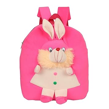 O Teddy Toy Kids School Soft Fabric Bag New Rabbit hb (2 to 6 Age, 10 L, Pink)