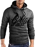Grin&Bear Sweat à Capuche Pour Homme GB540-Burgundy-XXL