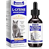 Lysine for Cats Natural L-Lysine Supplement Supports Immune Health, Respiratory Function, Skin Care and Bright Eyes Cat L-Lys