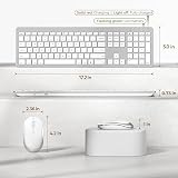 Seenda Wireless Keyboard and Mouse SK38-3 Ultra Slim USB UK Layout Silver White view 6