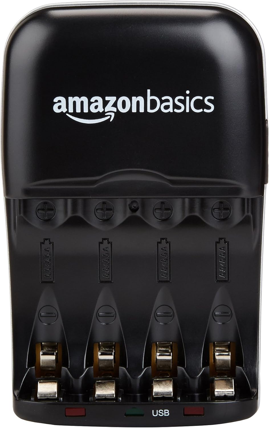 Basics Ni-MH AA & AAA Battery Charger With USB Port for Rechargeable Batteries: Home Audio & Theater