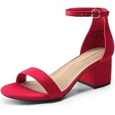 DREAM PAIRS Womens Low-Chunk Low Heel Pump Sandal