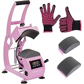 Hat Heat Press Machine, 6.54"x3.84"Curved Heat Plate, Precise Temp/Timer Control, Hat Stretcher, Safety Base, 2 Hat Pad, Glove, Heat Press Heat for Caps, Sublimation, Vinyl, Heat Transfer