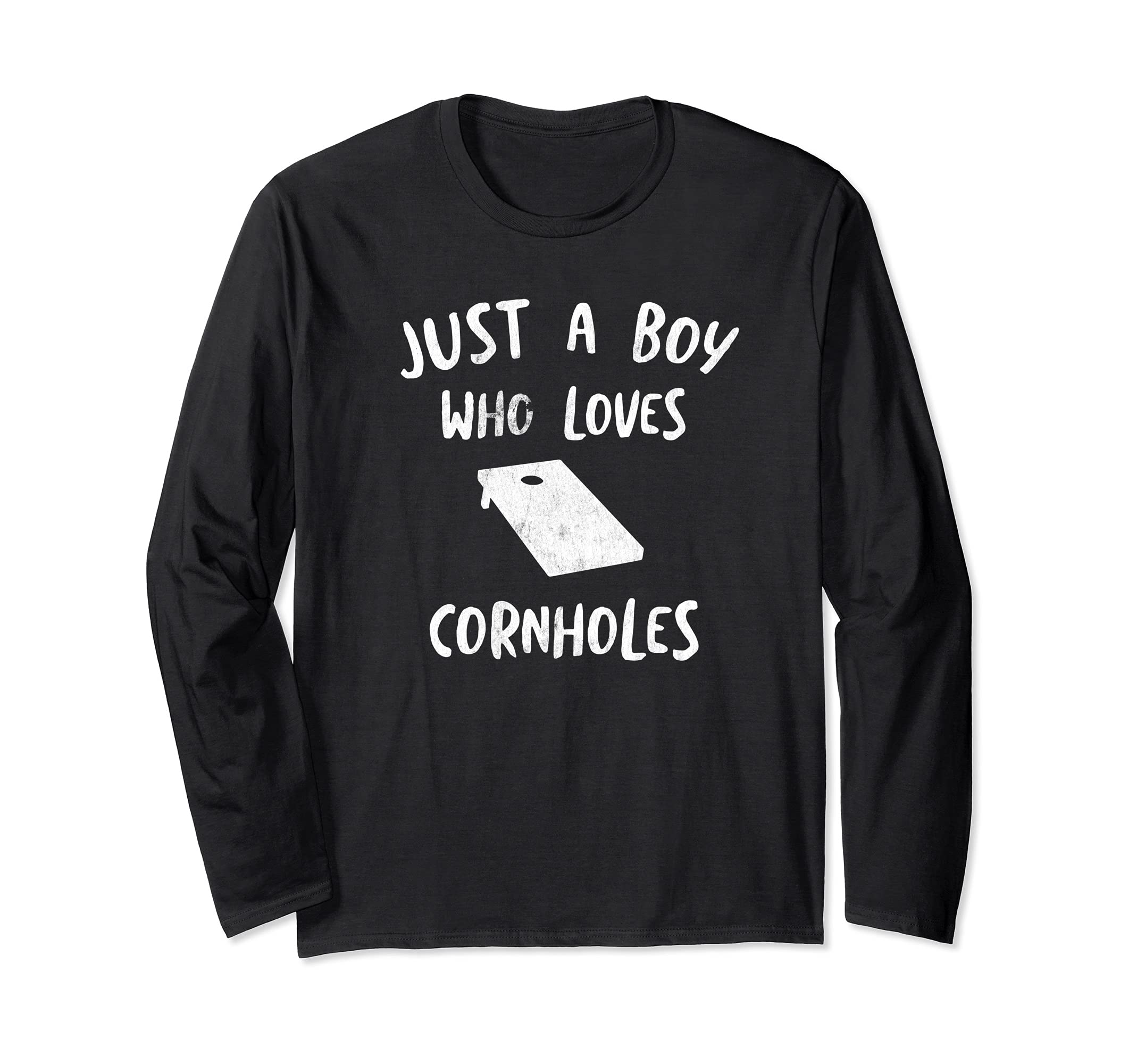 Cornhole Just A Boy Men's Vintage Team Tournament Long Sleeve T-Shirt