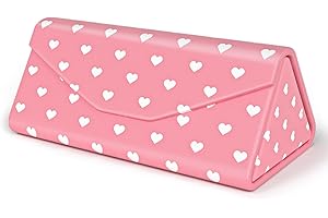 NPOOYI Sunglasses Case, Foldable Glasses Case, Magnetic PU Leather Hard Shell Folding Eyeglass Holder Box, Collapsible Unisex