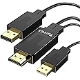 FOINNEX HDMI to DisplayPort Cable 6.6FT, Unidirectional HDMI Output to DisplayPort Input, HDMI Source to DP Display Supports 4K@60Hz for Computer, PS3, Xbox, Monitor