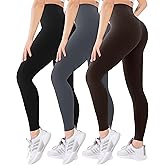 Blisset 3 Pack High Waisted Leggings for Women with Pockets Soft Active Tummy Control Pants for Yoga Running & Daily Wear