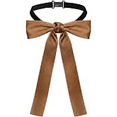 Nfvjfxz Western Bow Ties for Men Women Adjustable Clip on Ribbon Bowtie | Black Satin Fabric, Pre-Tied Clip-On, Adjustable Strap, Western, Weddings, Cosplay, Daily Wear, Cowboy Costume, Uniform Shirt