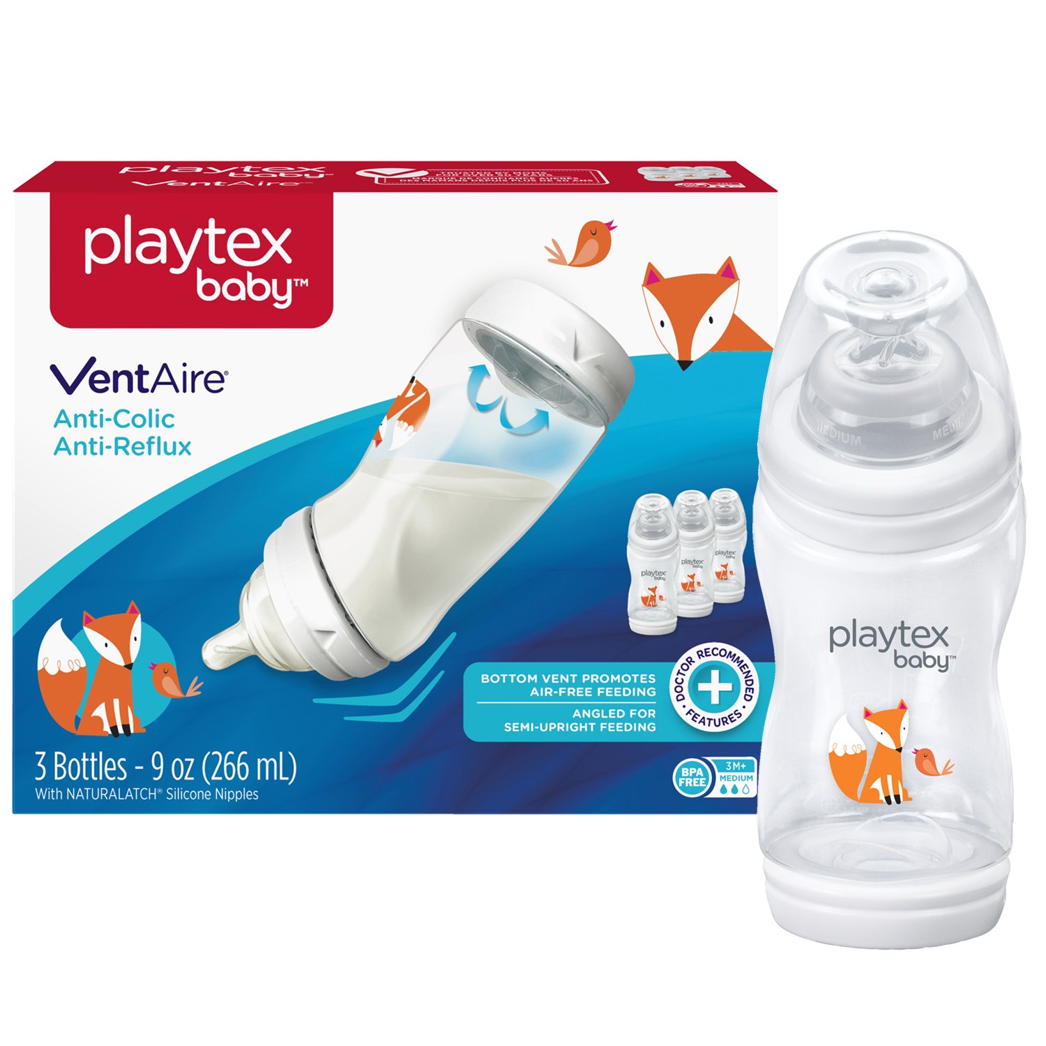 Playtex Air Vent Baby Bottles Playtex Baby VentAire Bottle, Helps