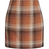 Kate Kasin 2025 Plaid Pencil Skirts for Women High Waisted Casual Stretch Bodycon Mini Skirt