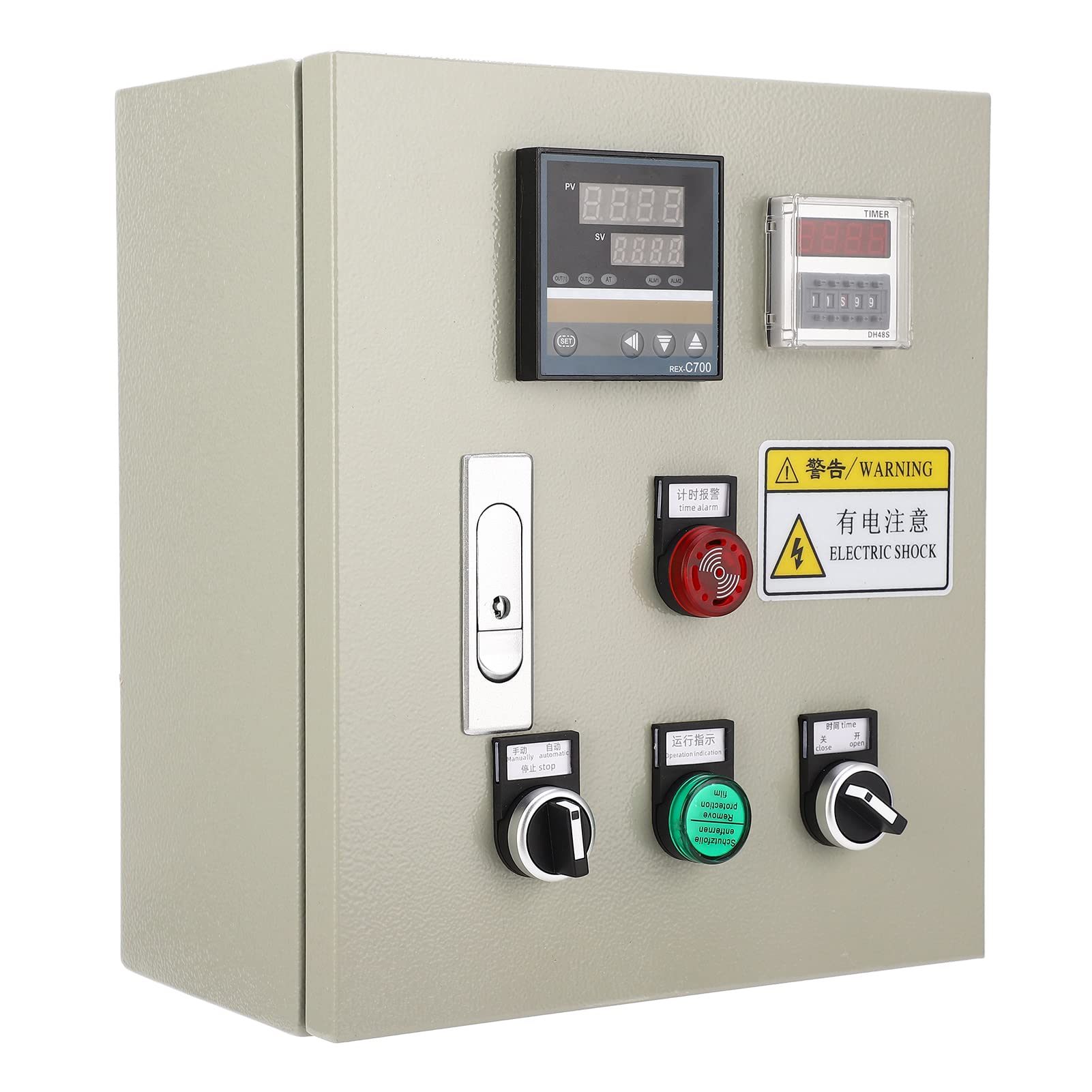 Photo 1 of PID Temperature Controller Kit Voltage AC 100~240V Comes with SSR 40DA Solid State Relay, K Type Thermocouple Sensor, and Black Heat Sink