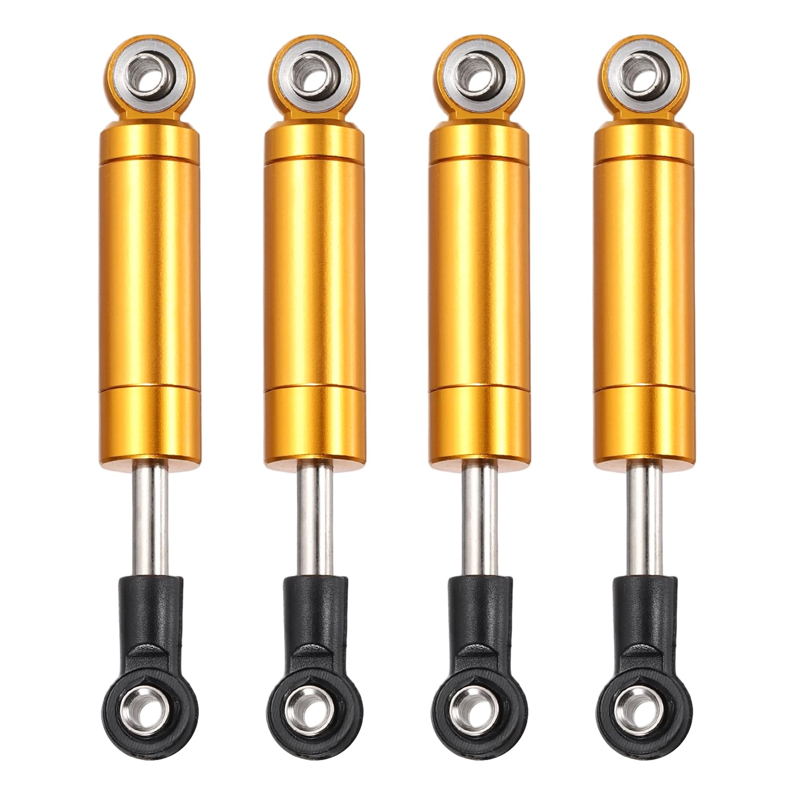 sourcing map 4 Pcs RC Shock Absorber 1/10 62mm Internal Spring Oil Shock Absorber Dampers for 1/10 RC Car Crawler Racing Truck Upgrade Parts, Orange — image 1