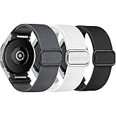 Elastic Band for Samsung Galaxy Watch 7/6/5/4 40mm 44mm/5 Pro Band 45mm/Watch 6/4 Classic Bands 46mm 42mm 47mm 43mm/FE Men/Women,No Gap One Click Nylon Strap for Samsung Watch 4 5 6 7 Correa Reloj